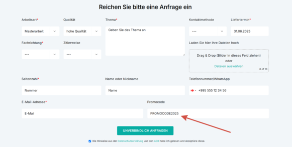 Unsere Rabatte Schritte
